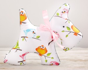 Piesek w sówki, mini podusia ok 35 cm