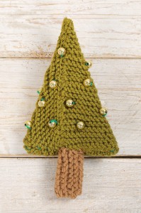 Choinka -zawieszka w wełny 17 cm